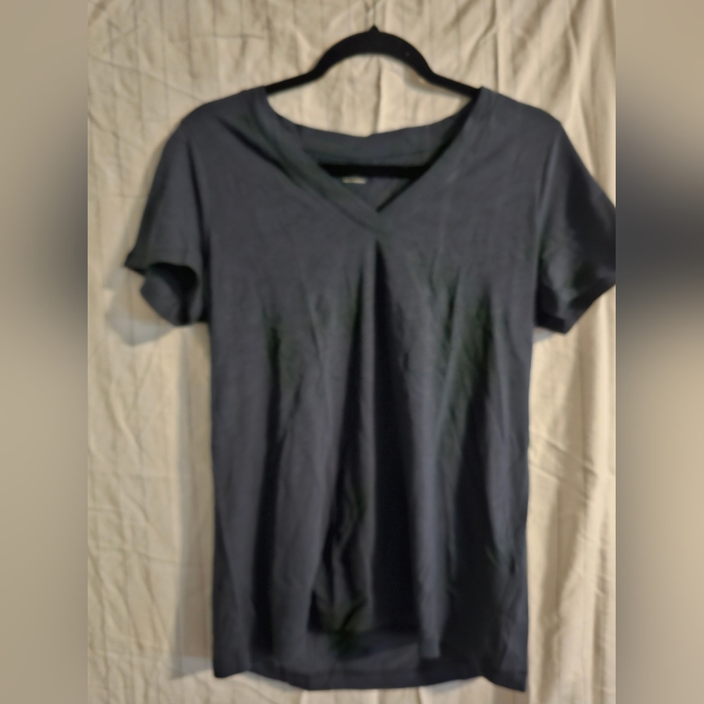 Classic Black V-Neck Women's Top